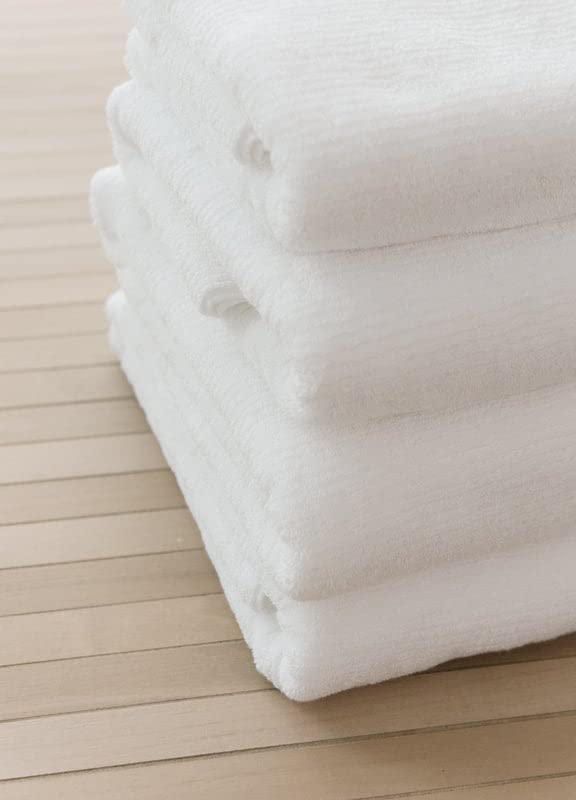 Cozy Earth Ribbed Washcloth Set - 60% Cotton 40% Viscose from Bamboo Bathroom Washcloths - Soft & Absorbent Textured Ribbed Pattern - 4 Pack White - color: White, size: Washcloth