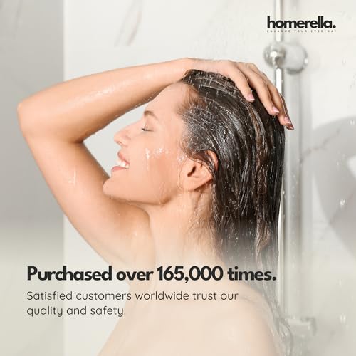 homerella® Shower Mat Non Slip Anti Mold, Non Slip Shower Mats for Inside Shower Stall Anti Slip Mat, Square Shower Floor Mat 21 x 21 in with Suction Cups & Hooks for Quick Drying, Machine Washable - color: Magic Sea