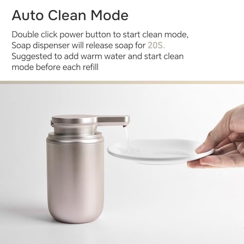 LAOPAO Automatic Soap Dispenser, Liquid Hand Soap Dispenser for Bathroom Kitchen Rechargeable Touchless Hand Soap Pump, 10oz - color: Liquid
