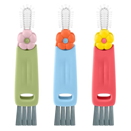 3 in 1 Cup Lid Gap Cleaning Brush Set, Multifunctional Insulation Bottle Cleaning Brush, Mutipurpose Portable Cup Lid Gap Cleaner, Home Kitchen Crevice Brush Cleaning Tools