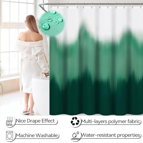 iMucci Bathroom Accessories Dark Green Bathroom Sets with Shower Curtain and Rug,Shower Curtain Set,Bath Rugs Home Decor - size: Bath Set+Shower Curtain+Bath Rug, style: Dark Green1