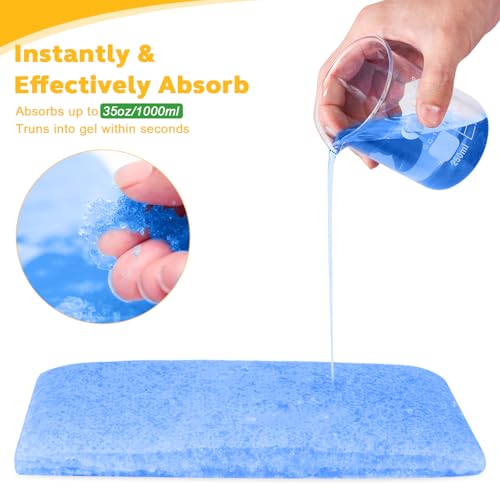 Oumee Scented 100 Count Absorbent Commode Pads for Bedside Commode Bucket | Commode Liner Pads with Absorbent Gel, Potty Liner Pads for Adults Seniors Portable Toilet Pad Bedpans - size: 9.5*5in-Lemon