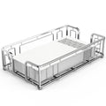 Guest Towel Holder Tray for Bathroom Countertop, Silver Metal | Guest Bathroom, Powder Room & Vanity Use - color: G - Silver Guest Towel Holder Tray, size: Guest Towel Holder