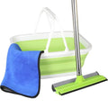 Window Cleaning Kit, Squeegee with Bucket for Windshield Cleaning, Bathroom, Shower Doors, Mirrors, Tiles, and Car Windows (Green) - color: Green