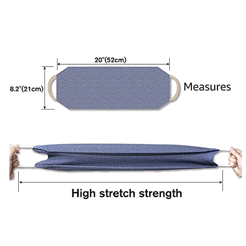 Evridwear Exfoliating Back Scrubber with Handles Two Sides for Body Shower Deep Cleans Skin Massages Invigorating Blood Circulation Men Women One Size (Back Scrubber + Heavy Gloves) - size: Back Scrubber + Heavy Gloves