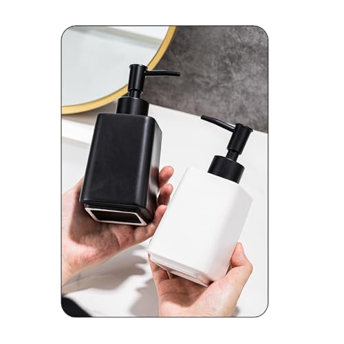 10OZ Matte Ceramic Soap Dispenser for Bathroom Liquid Hand Dish Pump Soap - color: Matte