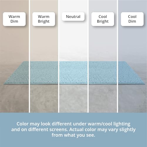 ITSOFT Large Plush Bathroom Rug 47"x21", Absorbent Machine Washable Non Slip Chenille Bath Mats, Quick Dry Bathmat, Bath Rugs for Bath, Shower, Bedroom, Door Mat, Spa Blue - color: Spa Blue, size: 47" x 21" (Rectangular)