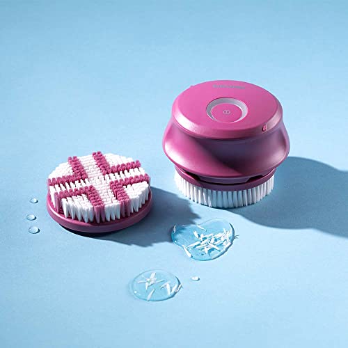 Beurer FC55 Electric Body Scrubber for Exfoliating and Massage, Waterproof for Showering, Cordless and Rechargeable, Spinning Skin Cleansing Brush with 2 Attachments - style: FC55 - Rechargeable, Removable Handle