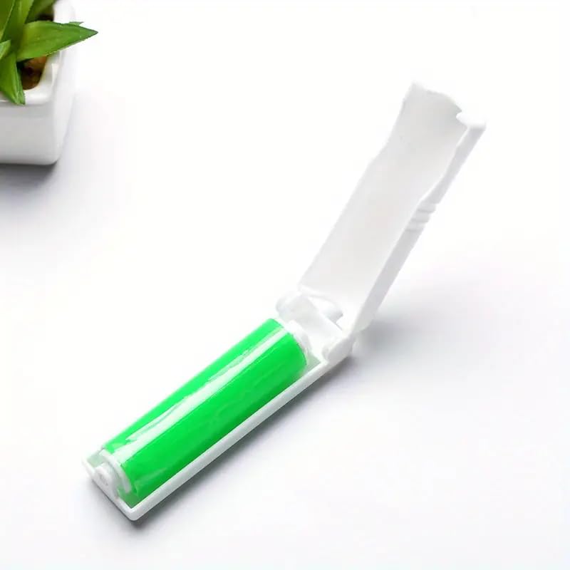 6pcs Reusable lint Roller, Reusable Foldable Portable Clothes Washing Carpet Sheets dust Suction Brush Picker Set Cleaner,Pet Hair Remover Brush (6, Green) - color: Green