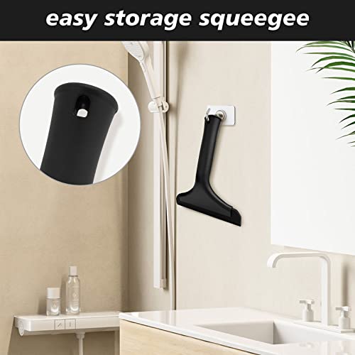 NEWISHTOOL Small Squeegee for Car/Home Use, Window Tint Squeegee for Car Windows, Windshield, Side Mirrors, Shower Squeegee for Bathroom, Shower Glass Door, Tile Walls Cleaning Water Wiper, 3 Pack - color: All Black, size: 3PCS