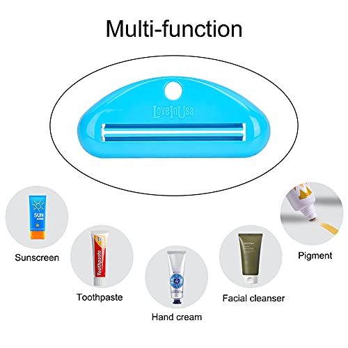 LoveInUsa Toothpaste Tube Squeezer Dispenser, Hanging Toothpaste Clips Holder Rolling Holder Squeezer 4 Pack - color: 4pcs-1