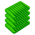 4-Pack Self Draining Soap Dish for Shower Bathroom Waterfall Silicone Soap Saver Tray Sponge Holder for Kitchen Sink Non-Slip Easy Clean Green - color: Green