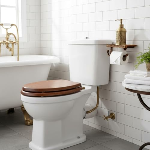 LemonRoad 2 Pack Vintage Carved Toilet Paper Holder with Shelf, Antique Wall-Mounted Tissue Roll Holder with Phone Storage Rack, Rust-Resistant Bathroom Accessories
