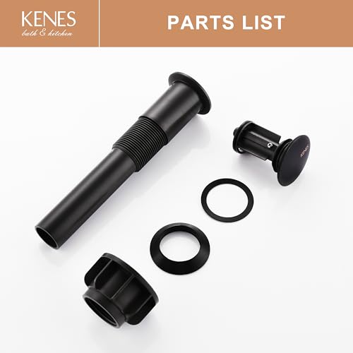 KENES Oil Rubbed Bronze Bathroom Vessel Pop Up Sink Drain Without Overflow, Vanity Sink Drain Stopper Assembly, Sink Drain Assembly Without Overflow Anti Clog Pop Up Drain - color: Oil-rubbed Bronze, size: Big Pop up Cap (Without Overflow)