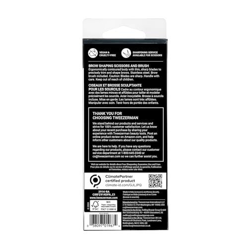 Tweezerman Exclusive Eyebrow Shaping Scissors & Brush Tea Rose - color: Tea Rose