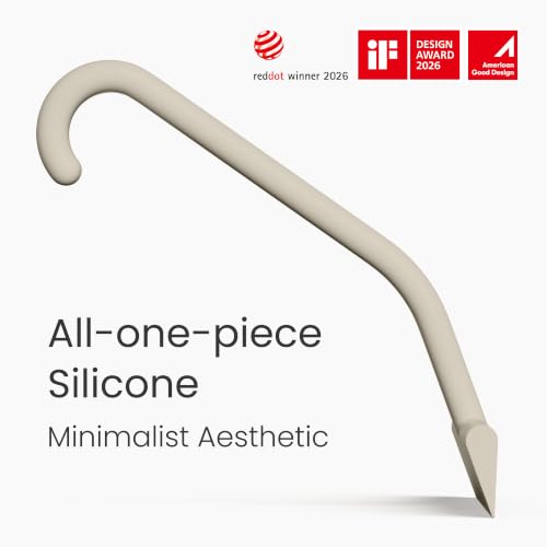 dancemoon JustHang Shower Squeegee for Glass Doors, All-One-Piece Award-Winning Silicone Squeegee with Built-in Hook for Bathroom,Window, Mirror, Tile Wall,Car, Streak-Free Cleaner,10-Inch Light Taupe - color: Light Taupe, size: 10 Inches