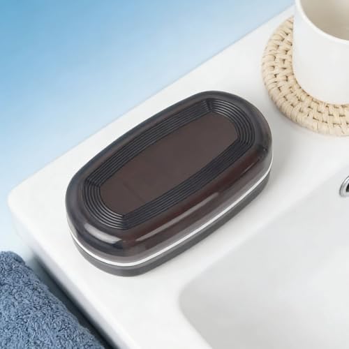 Shampoo Bar Holder Travel Case, Large Soap Holder for 5 Oz/10 Oz Oversized Bars, Soap Box with Draining Layer for Traveling Camping Gym Bathroom