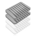 4-Pack Self Draining Soap Dish for Shower Bathroom Waterfall Silicone Soap Saver Tray Sponge Holder for Kitchen Sink Non-Slip Easy Clean (White and Gray) - color: White and Gray