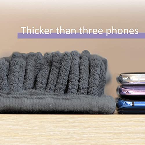 Grey Bathroom Rugs Sets 4 Piece with Toilet Lid Cover, Non Slip Bathroom Mats Extra Soft Chenille Bath Rug Absorbent Shaggy Rugs Perfect Plush Mats U-Shaped Toilet Rug and Toilet Cover Toilet - color: Dark Grey, size: 1'8" x 2'8" (Square + oval + U-shape)