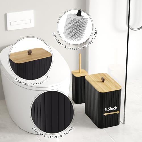 Bathroom Accessory Set - Black Bathroom Set, 27PC Bathroom Accessories Set, Bathroom Sets with Shower Curtain and Rugs, Mini Trash Can, Toilet Brush, Trash Can & Soap Dispenser - size: Bathroom Set&Shower Curtain &Rugs, style: Black