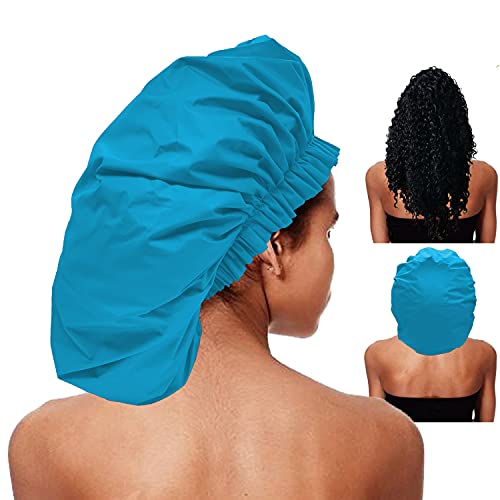 ELEBOX Premium Collection Super Jumbo Shower Cap Blue - color: Blue
