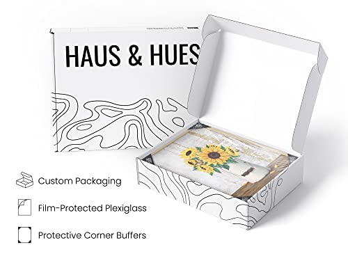 HAUS AND HUES Flower Wall Decor - Set of 4 Floral Wall Art, Floral Wall Decor, Flower Wall Art, Flower Painting with Frame, Floral Pictures Wall Decor, Flower Pictures Wall Decor (Beige Frame, 16x20) - color: Farmhouse Bouquets, size: 16x20, style: Beige