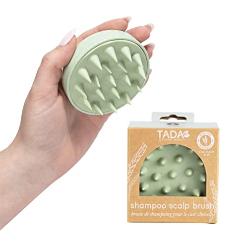 Scalp Massager Hair Shampoo Brush Shower Scalp Scrubber l Hair Scalp Scrubber Head Massager for Stress Relax Hair Growth (Soft Green) - color: Soft Green
