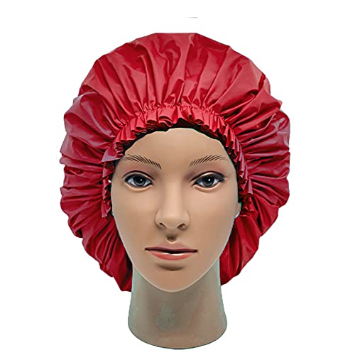 ELEBOX Premium Collection Super Jumbo Shower Cap Red - color: Red