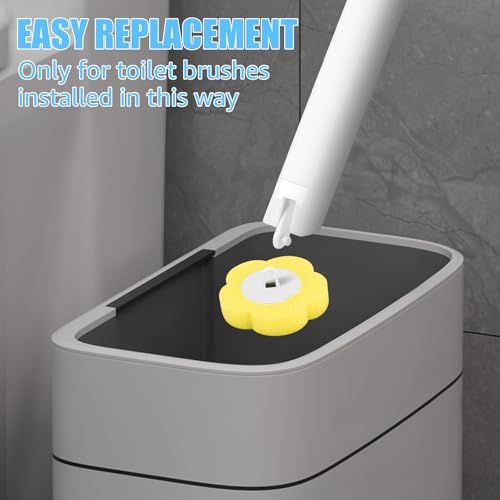 72PCS Disposable Toilet Cleaning Brush Wand Cleaner Refills, Contains Only the Brush Head, Disposable Toilet Cleaning Pads, Bathroom Toilet Bowl Brush and Holder Set (Refills) - color: Refills
