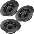 Kitchen Sink Drain Strainer 3 Pack, 304 Stainless Steel Pop Up Sink Stopper, Anti-Clogging Sink Drain Strainer for US Standard Kitchen Drain (Matte Black) - color: Matte Black, size: 3 Pack