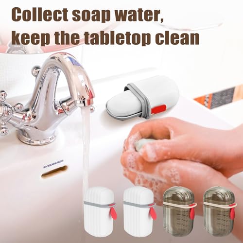 Zoyiancy 4Pcs Travel Soap Box Soap Case with Lid, Portable Soaps Container Waterproof Leakproof with Draining Layer Soaps Dish for Travel Camp Outdoor Bathroom (White, Black)