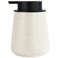 12Oz Ceramic Liquid Soap Dispenser - Modern Lotion Hand Soap Dispenser with Easy-to-Press Black Pump, Reusable and Refillable Dish Soap Dispensers for Bathroom & Kitchen, Speckled Matte Beige - color: Speckled Beige, style: Liquid Pump