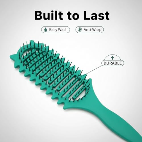 ANIS・KEBBR Vented Curl Hair Brush 2PCS Detangling Wet Dry Styling Brush Less Pull for All Hair Types