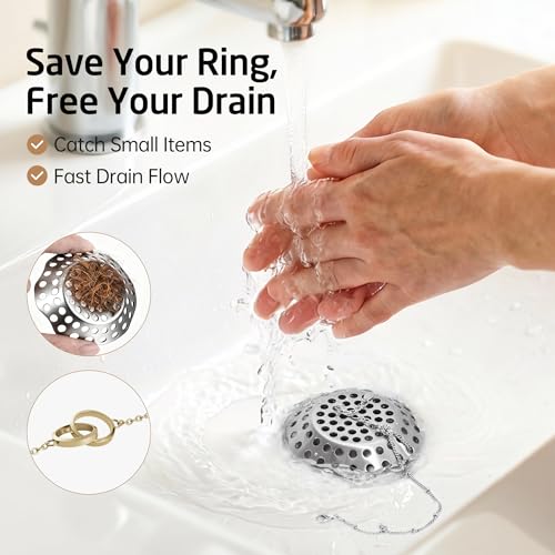 KES Faster Drainage Bathroom Sink Drain Without Overflow, Anti-Clog Open Grid Design, Detachable Strainer, Brushed Nickel Vessel & Vanity Drain, Stainless Steel & Brass, S2020D-BN - color: Brushed Nickel