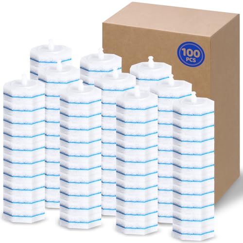 100 Count Toilet Wand Refills Disposable Toilet Brush Toilet Cleaner Refill Pads Wand Kit Scrubber Refills Compatible With Most Brushes No Falling Apart, Fresh Fragrance