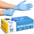 Inspire Black Nitrile Disposable Gloves | 4.5 Nitrile Disposable Safety Medical Cooking Cleaning Gloves - size: X-Large, style: Blue - Box of 100