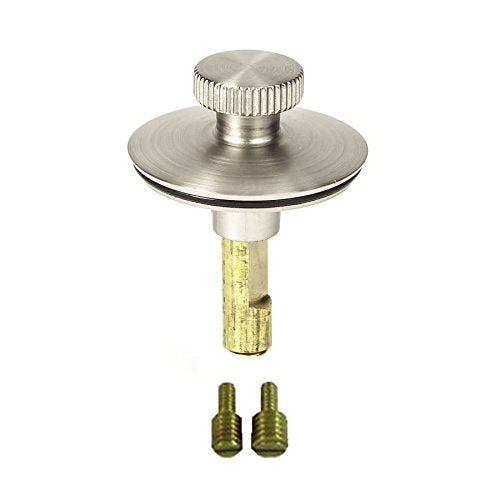 Lift n Turn, (Twist Close) Bath Tub/Bathtub Drain Stopper Includes 3/8" and 5/16" Fittings Brushed Nickel - color: Brushed Nickel, size: No Hair Catcher