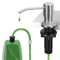 Kitchen Sink Soap Dispenser, Built in SoapDispenser, 47" Extension Tube kit, Counter Lotion Dispenser Pump, No Need More Refills (Brushed Nickel) - color: Brushed Nickel