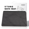Stone Bath Mat,Diatomaceous Earth Shower Mat,Fast-Drying Stone Bathroom Floor Mat,Absorbent Non-Slip Diatomite Mats for Bathtub,Grey Marble - color: Grey Marble-24*16-1 Pack