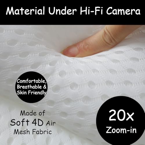 King Mills Plus Size Tub Pillow for Bathtub, Bath Pillow Luxury Bathtub Pillow, Ergonomic Bath Pillow for Women, Bath Tub Pillows for Head and Neck with Soft 4D Air Mesh Fabric, Fits All Bathtub