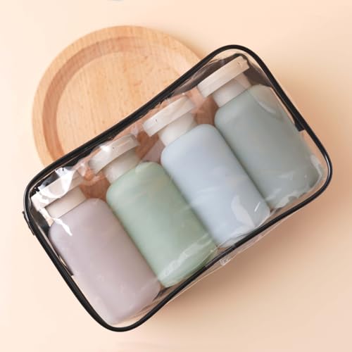 Travel Shampoo Bottles for Toiletries, Leak Proof Travel Size Toiletries Bottle Containers for Shampoo and Conditioner, Reusable Squeeze Bottles, Essentials Accessories (Forest Series, 3.4oz, 4Pcs) - color: Forest Series