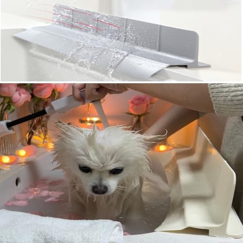 Sink Splash Guard | Tall Wall Splatter Screen | Keeps Clothes & Countertops Dry for Kitchen & Pet Bathing | Strong Silicone Suction -Sink Edge Protector | Perfect for Washing Dishes & Small Dogs - color: Cream, size: 18 Inch