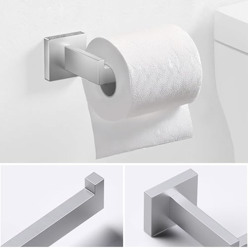 JOPOFI 5 Piece Towel Bar Set - 23.6 Inch Bath Towel Holder - Brushed Nickel | Stainless Steel Towel Racks for Bathroom Wall Mounted, Towel Rod for Bathroom Wall - color: Brushed Nickel（5 Piece）, size: 23.6 inch