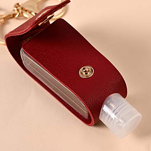 Travel Bottle Keychain 30ml Squeeze Bottle Refillable Containers for Toiletry Shampoo Black - color: Black