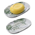 Ceramic Marble Pattern Soap Dish, Textured Raised Soap Saver Tray for Shower Bathroom Kitchen Sink Vanity, Easy to Clean Multi-Use Holder for Bar Soap Jewelry Rings Keys, Green (1 Pack) - color: Green