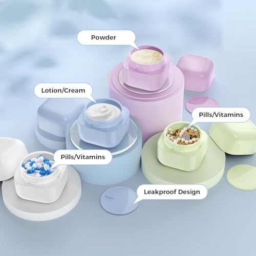 Travel Containers for Toiletries, Lhelca TSA Approved 1oz (30ml) Leak-proof Silicone Travel Jars for Cream, BPA-Free Travel Size Container with Lid for Cosmetic Shampoo Cream - size: 30ML