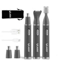 Nose Hair Trimmer for Men and Women, Painless 3 in 1 Men's Ear and Nose Hair Trimmers, 2025 USB-C Rechargeable Facial & Body Detail Hair Trimmer Clipper with High Speed and Dual-Edge Blades - size: 3 in 1+2 heads