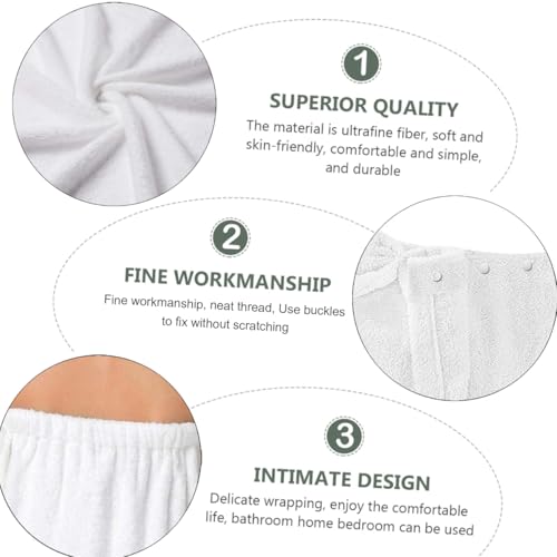 YWMAN Microfiber Bath Wrap Set with Hair Turban, Purple Damask Pattern, Soft Spa Shower Towel Wrap, Women's Bath Accessories, Fits 39.4-59 inch Chest