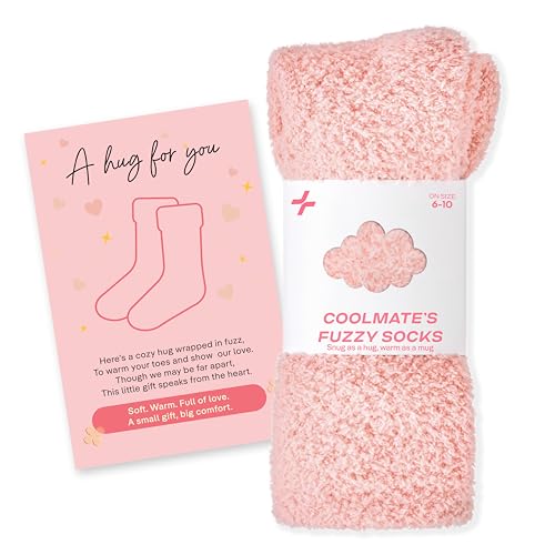 CoolMate Cozy Soft Cloud Socks, Fuzzy Socks for Women - color: A.04 - Blush Pink