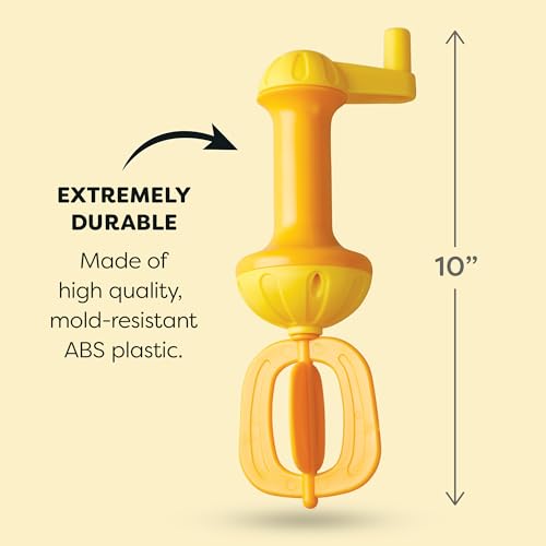 HABA Toddler Bath Toys: Bubble Bath Whisk for Sensory Play, Bubble Maker for Bathtub and Fun Beach and Water Toys for Toddlers, Yellow - style: Orange